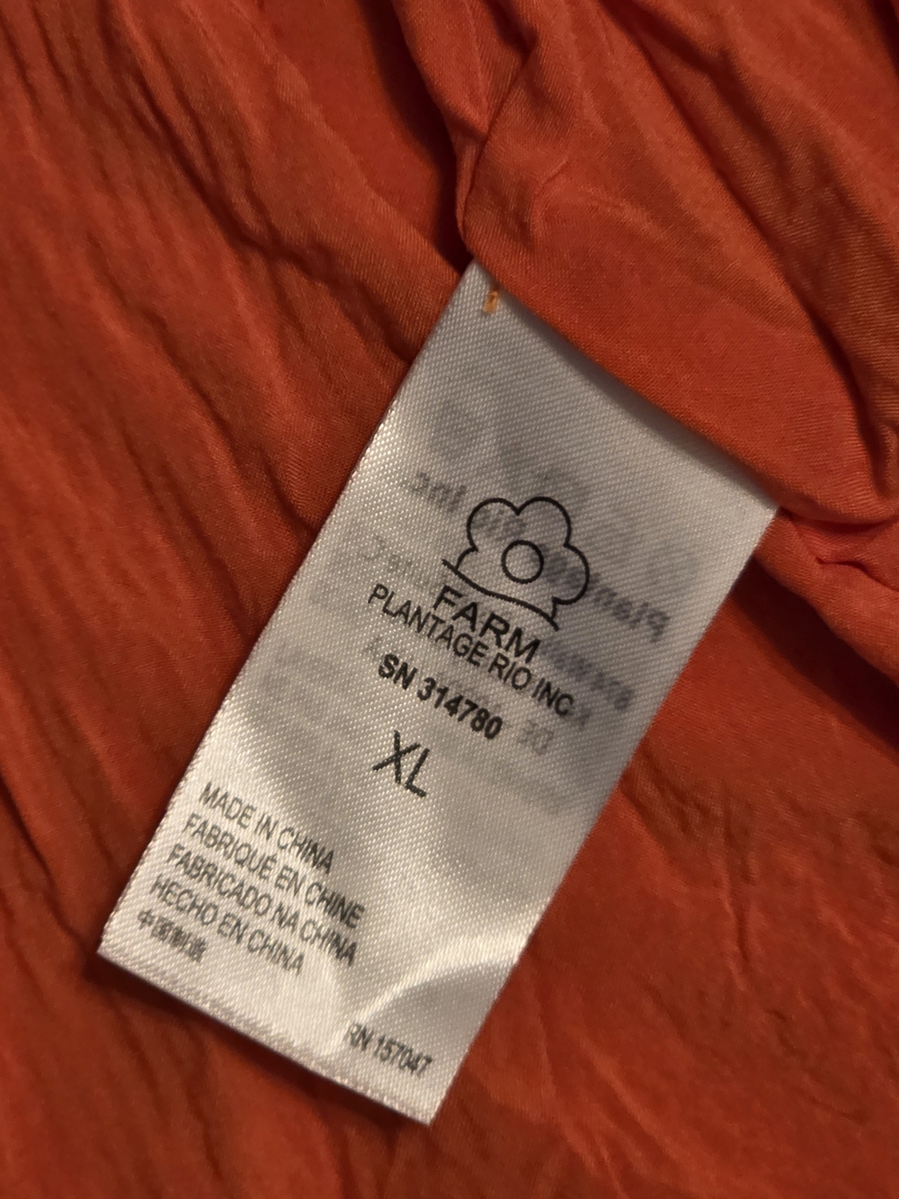 FARM Rio XL Sunny Orange Sequin Wrap Mini Dress - Picture 8 of 16